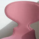 Fritz Hansen 3100 Ant Dining Chair Front Upholstered in Pink — packshot, detail