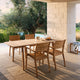 Skagerak Ballare Armchair and Dining Table 196cm with Cutter Stool in Teak — lifestyle 1