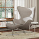 Fritz Hansen Egg™ Footstool — lifestyle, with Egg™ Lounge Chair