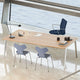 Fritz Hansen 3130 Grand Prix Dining Chair — lifestyle, office with Pluralis table and Oxford chair