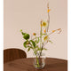 Fritz Hansen Ikebana Vase Small Stainless Steel — lifestyle, floral arrangement on dining table