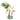 Fritz Hansen Ikeru Vase High in Green — packshot, with flowers and foliage