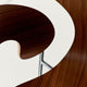 Fritz Hansen 3208 Lily Armchair in Walnut veneer — studio, curved shell and chrome frame detail