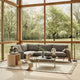 Fritz Hansen PL114 Lissoni 4 Seater Corner Sofa in Moss 015 — lifestyle, with PK61, Night Owl and Rocking Horse