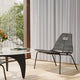 Fritz Hansen PK23 Lounge Chair in Ash Black — lifestyle, with PK60 Coffee Table