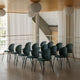 Fritz Hansen N02-10 Recycle Dining Chair Front Upholstered in Dark Blue — lifestyle, presentation seating