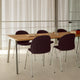 Fritz Hansen N02-10 Recycle Dining Chair Fully Upholstered — lifestyle, rear view with Pluralis KS434 table