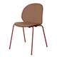Fritz Hansen N02-10 Recycle Dining Chair Front Upholstered in Dark Red and Technicolour 0520 — packshot