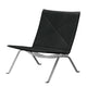 Fritz Hansen PK22 Lounge Chair in Grace Black Leather — packshot