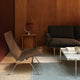 Fritz Hansen PK22 Lounge Chair in Haze Dark Brown — lifestyle, with PK61 and Lissoni Sofa PL113