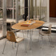 Fritz Hansen Superellipse Dining Table B616 — lifestyle, dining room with PK3 chairs and Oneline pendant