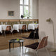 Fritz Hansen PK23 Front Upholstered in Walnut, Vidar — lifestyle, with PK3