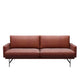 Fritz Hansen PL112 Lissoni 2 Seat Sofa in Grace Leather Chestnut — packshot