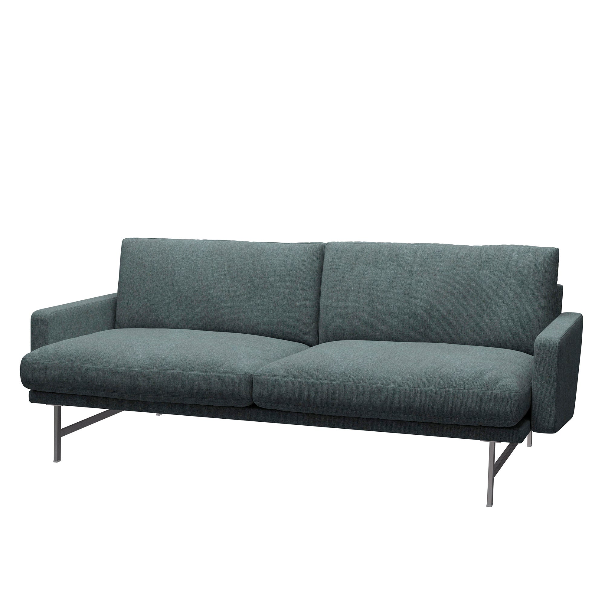Fritz Hansen PL112 Lissoni 2 Seat Sofa in Sunniva Steel Grey — packshot