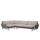 Fritz Hansen PL114 Lissoni 4 Seater Corner Sofa in Light Grey Clay, left-facing — packshot