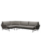 Fritz Hansen PL114 Lissoni 4 Seater Corner Sofa in Lava Essential Leather, left-facing — packshot