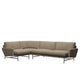 Fritz Hansen PL114 Lissoni 4 Seater Corner Sofa in Clay Moss, left-facing — packshot
