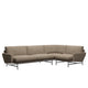 Fritz Hansen PL114 Lissoni 4 Seater Corner Sofa in Clay Moss, right-facing — packshot