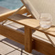 Skagerak Pelagus Sunbed in Sand — lifestyle, detail, armrest