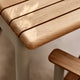 Skagerak Pelagus Square Outdoor Dining Table in Light Ivory — lifestyle, detail