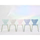 Fritz Hansen Series 7 3107 7:14 AM family row Green Violet Blue Pink Beige Rainbow base view 2