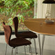 Fritz Hansen 3107 Series 7 Dining Chair Upholstered — lifestyle, with Superellipse Table and Kaiser idell Pendant Light