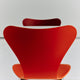 Fritz Hansen 3107 Series 7 Dining Chair Verner Panton 100 red and orange around table