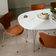 Fritz Hansen 3107 Tailored Series 7 Dining Chair in Saddle Brown — lifestyle