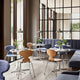 Fritz Hansen 3101 Ant Dining Chair — lifestyle, with A623 Circular Dining Table