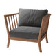 Skagerak Tradition Outdoor Lounge Chair in Charcoal — packshot