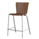 Fritz Hansen VM116 Vico Duo Counter Stool in Walnut Veneer with Chrome base — packshot