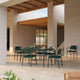 Fritz Hansen Vind Armchair, Chair and Table in Hunter Green — lifestyle setting