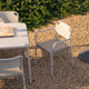 Fritz Hansen Vind Armchair and Table in Mist Grey — close-up detail