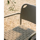 Fritz Hansen Vind Outdoor Dining Armchair in Mist Grey — cord seat detail