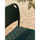Fritz Hansen Vind Outdoor Dining Chair in Hunter Green — cord seat close-up detail