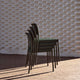 Fritz Hansen Vind Outdoor Dining Chair in Hunter Green — lifestyle stacked view 1