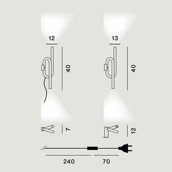 Foscarini Tobia Wall Lamp With Plug White