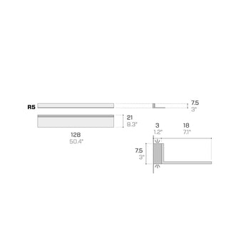 Fantin Frame Wall Shelf R5 — Dimensions