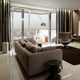 Flos Arco Floor Lamp — lifestyle, living room