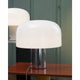 Flos Bellhop Glass T Table Light Collection — lifestyle, living room, ph. Mattia Parodi