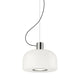Flos Bellhop Glass S1 Pendant Light in Bright Aluminium — packshot