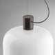 Flos Bellhop Glass S1 Pendant Light in Cioko — studio detail, top view