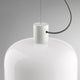 Flos Bellhop Glass S1 Pendant Light in White — studio detail, top view