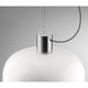 Flos Bellhop Glass S2 Pendant Light in Bright Aluminium — studio, detail top view