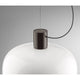 Flos Bellhop Glass S2 Pendant Light in Cioko — studio, detail top view