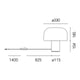 Flos_Bellhop_Glass_Table_Dimensions