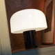Flos Bellhop Glass T Table Light in Cioko — lifestyle, living room, ph. Mattia Parodi