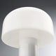 Flos Bellhop Glass T Table Light in White — studio shade detail