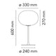 Flos Glo-Ball T Dimensions