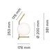 Flos IC T1 Low Table Light — dimensions